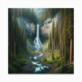 Waterfall In The Forest 7 Canvas Print