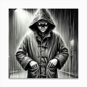 Man In The Rain Canvas Print