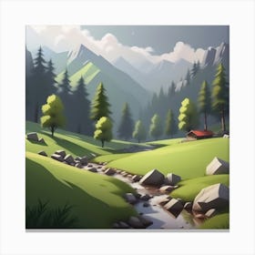 Landscape Painting 115 Canvas Print
