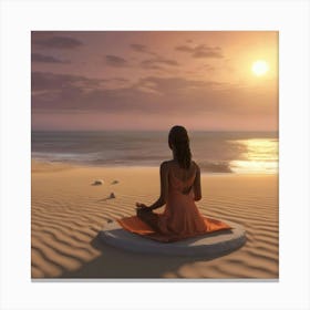 Meditation In The Sand Canvas Print