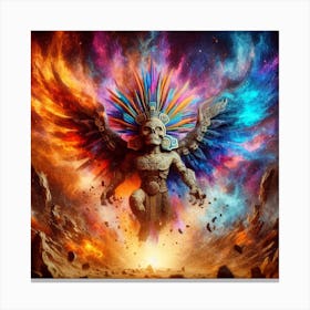 Kukulkan Aztec Canvas Print