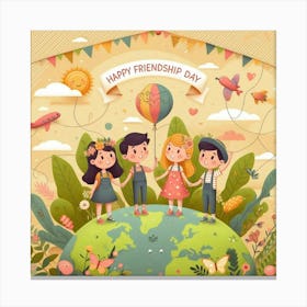 Happy Friendship Day Canvas Print