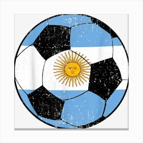 Argentina Soccer Jersey Pride Argentinian Flag Football Ball Canvas Print