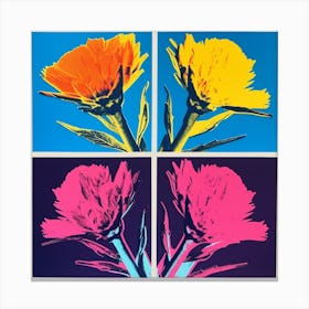 Everlasting Flower 3 Pop Art Illustration Square Canvas Print