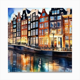 Amsterdam At Night 8 Canvas Print