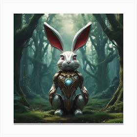 Rabbit In The Woods 44 Canvas Print