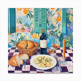 Osteria Del Mare Trattoria Italian Food Kitchen Canvas Print