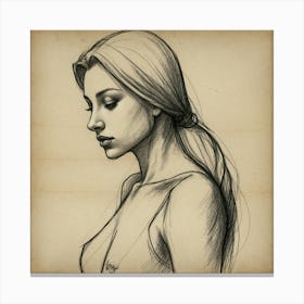 Portrait Of A Woman 1 Canvas Print