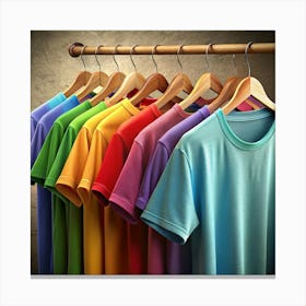 Rainbow T - Shirts Canvas Print