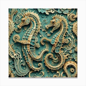 Seahorses 15 Canvas Print