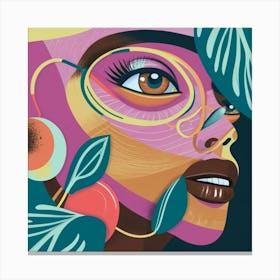 Mimimalisic Face Poster 1 Canvas Print