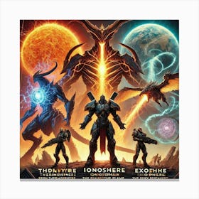 Ignis Luporum Three Factions Kaijus Canvas Print