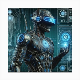 Futuristic Robot 63 Canvas Print