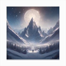 Snowy Mountain Canvas Print