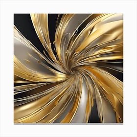 Abstract Golden Swirl Canvas Print
