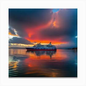 Sunset Cruise Ship 37 Canvas Print
