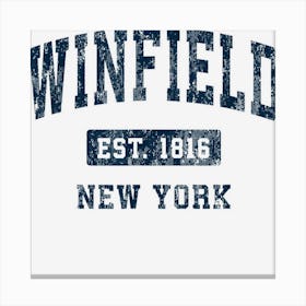 Winfield New York Ny Vintage Athletic Sports Design Canvas Print