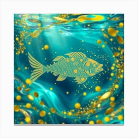 Fish With Gold Coins Canvas Print