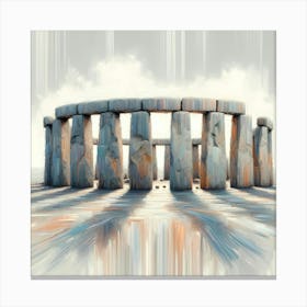 Stonehenge Light Color Painting 2 Canvas Print