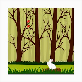 Rabbit In The Woods Canvas Print