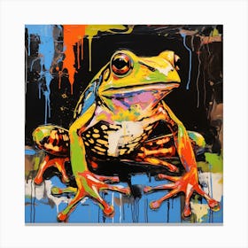 Frog splash 1 Canvas Print