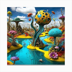 Psychedelic Landscape Canvas Print