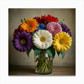 Colorful Gerberas Canvas Print