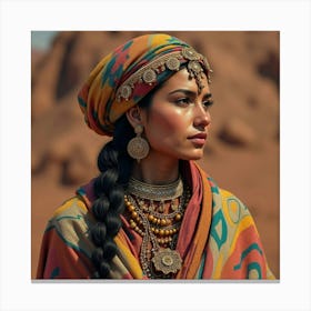 Woman In The Desert Canvas Print