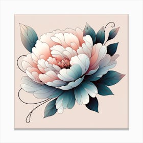 Peony Flower 1 Canvas Print