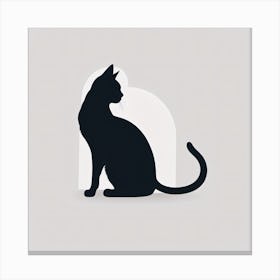 Silhouette Of A Cat Canvas Print