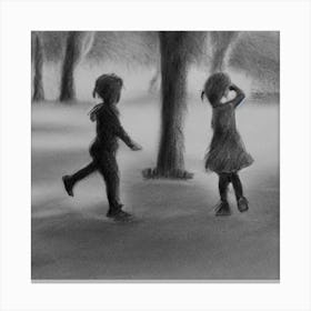 Children In The Park Canvas Print