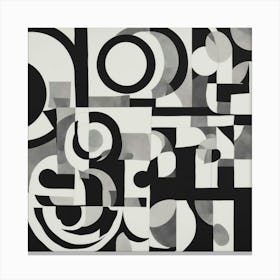 Black and White Abstract Art 19 Canvas Print