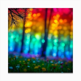 Rainbow Forest Canvas Print