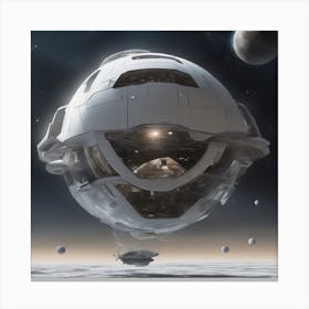 A Spacefaring Vessel With A Self Sustaining Ecosystem, Allowing Long Duration Journeys Canvas Print