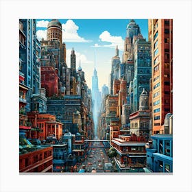 Futuristic City art print 1 Canvas Print