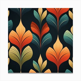 Abstract Floral Pattern 15 Canvas Print