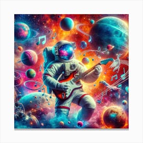 Space Rocker Astronaut Canvas Print