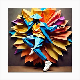 Origami Dancer 68 Canvas Print