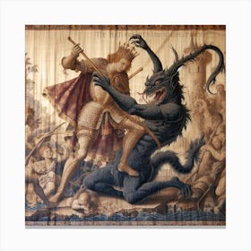 Devil And The Dragon Canvas Print