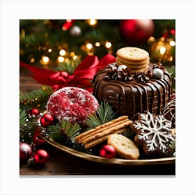 Christmas Desserts 4 Canvas Print