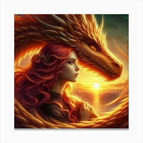 Dragon Girl 3 Canvas Print