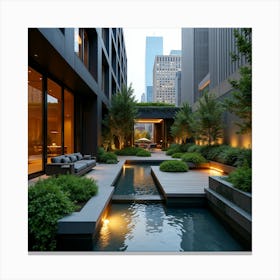 Modern Courtyard Canvas Print