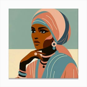 Afrofuturist Echo Portrait Canvas Print