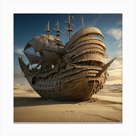 Ship In The Sand Canvas Print
