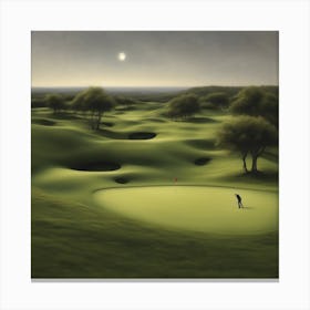 Golf Course At Dusk Canvas Print