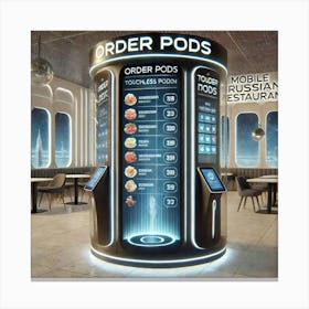 A Futuristic Order Station Called Order Pods For A Canvas Print