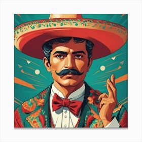 Default El Maestro Mexican Exhibition Poster Art Print 1 Canvas Print