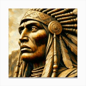 Bronze Native American Abstract Statue 3 Copy Canvas Print