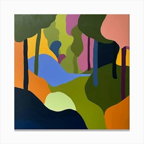 Abstract Park Collection Forest Park Portland 3 Canvas Print