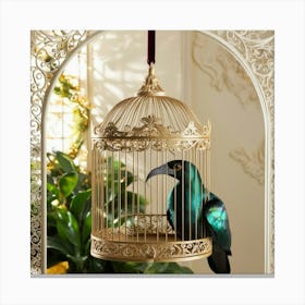 Bird In A Cage Canvas Print